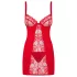 Obsessive Heartina - Red Nightdress & Thong Set - L/XL