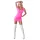 Cottelli Party - Shiny Short Sleeve Mini Dress (Pink) - M