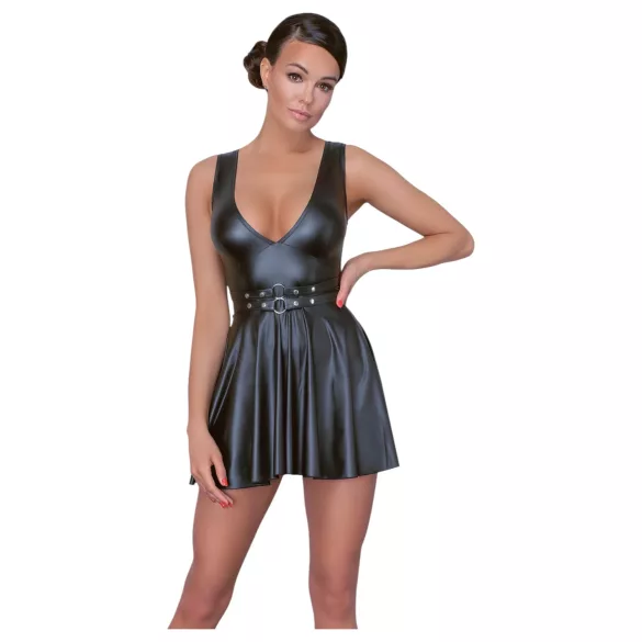 Cottelli - Layered Dress with Belt (Black) - L