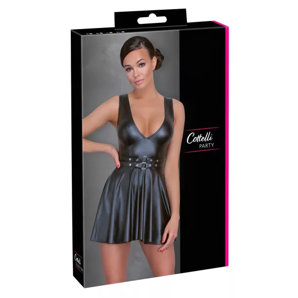 Cottelli - Layered Dress with Belt (Black) - XL