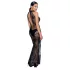 Noir - Sheer Black Floral Maxi Dress