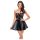 Noir - Shimmering Mini Dress with Lace Top (Black) - M