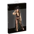 Noir - Sheer Floral Maxi Dress (Black)