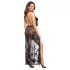Noir - Sheer Floral Maxi Dress (Black) - L