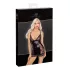 Noir - Black Mini Dress with Sheer Sides