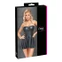 Cottelli - Shiny Mini Dress with Pleated Skirt (Black) - M