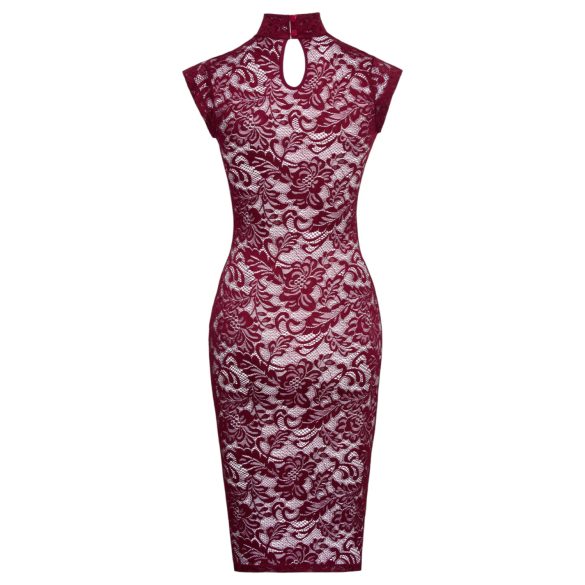 Cottelli - Lace Sheer Dress (Burgundy) - M