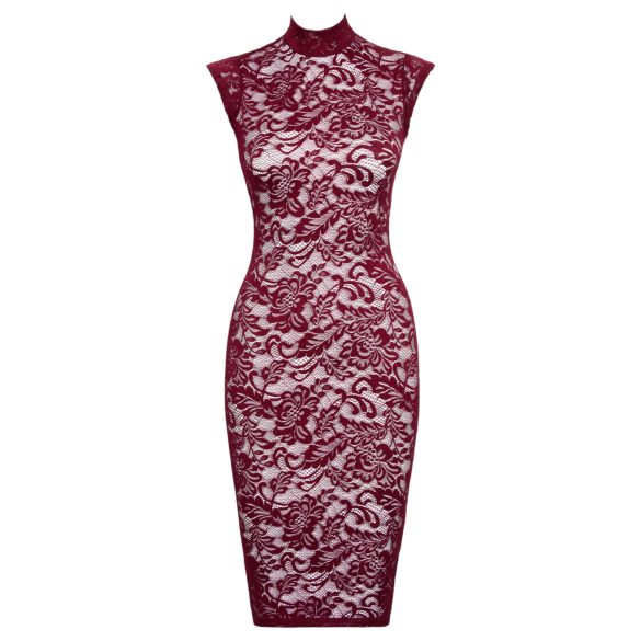 Cottelli - Lace Sheer Dress (Burgundy) - L