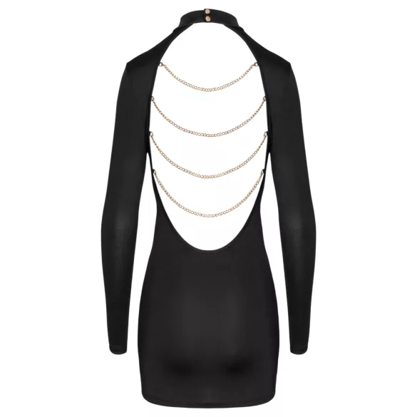 Cottelli - Open-Back Chain Mini Dress (Black)