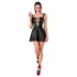 Noir - Front Lace-Up Mini Dress (Black) - M