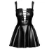 Noir - Front Lace-Up Mini Dress (Black) - M