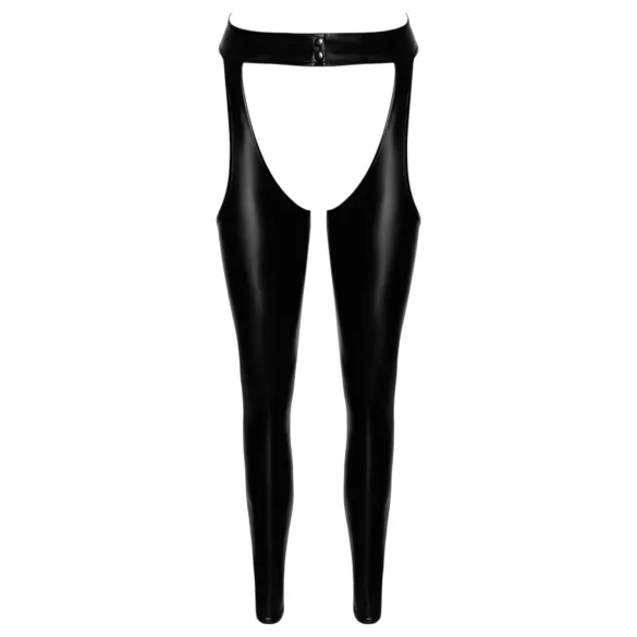 Noir - Glossy Tights - Chaps Style (Black) - M
