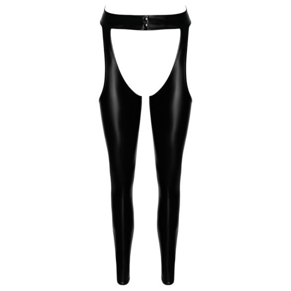 Noir - Glossy Tights - Chaps Style (Black) - L
