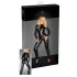 Noir - Shiny Long-Sleeve Jumpsuit (Black) - 3XL