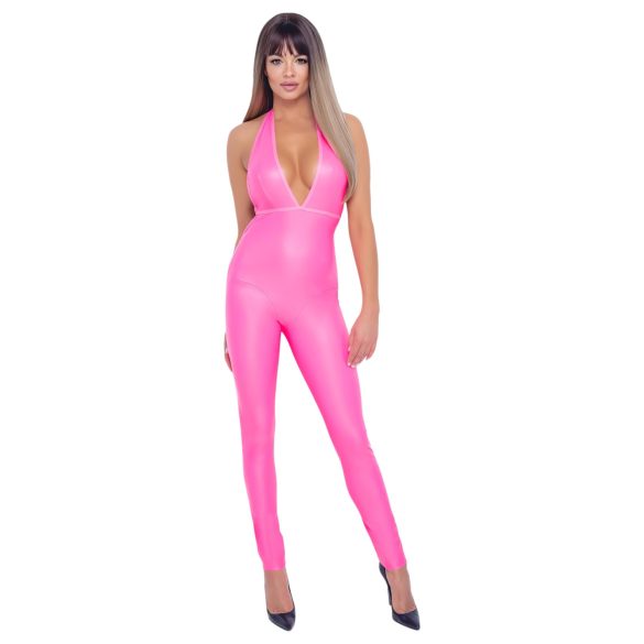 Cottelli Party - Jumpsuit with Deep Back Cutout (Pink)