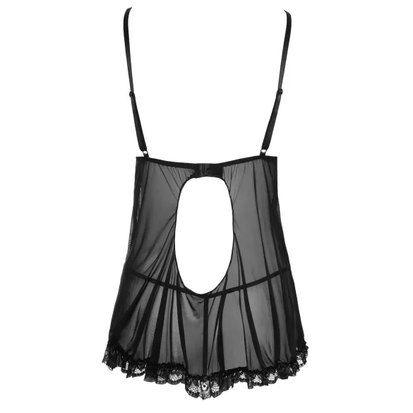 Cottelli - Light, Ruffled Babydoll (Black) - M