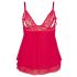 Cottelli Plus Size - Lacy, Flowy Babydoll (Red) - 3XL