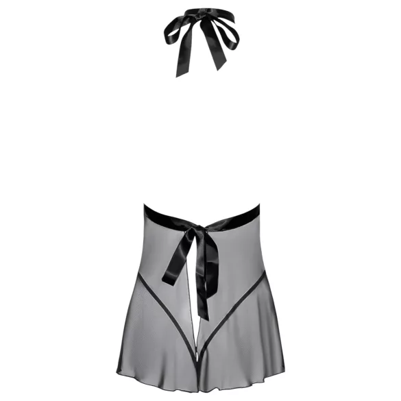 Lace Babydoll with Neck Strap - Kissable (Black)  - L/XL