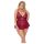 Cottelli Curves - Lace Mini Dress Set (Red)