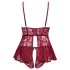 Cottelli Curves - Lace Mini Dress Set (Red)