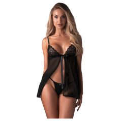 Obsessive Blomentis - Lace Babydoll Set (Black) - M/L