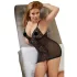 Cottelli Plus Size - Sheer Lace Nightgown (Black)