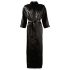 Cottelli - Satin Robe (Black) - 2XL/3XL