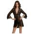 Passion Eco Primula - Black Lace Robe and Thong Set