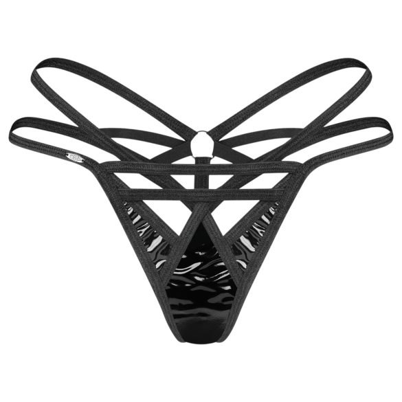 Obsessive Keira - Shimmering Strappy Thong (Black)