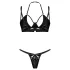 Obsessive Keira Lise - Shimmering Bra Set (Black) - L/XL