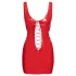 Black Level - Lace-up Vinyl Mini Dress (Red)
