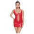 Black Level - Lace-up Vinyl Mini Dress (Red) - L