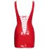 Black Level - Lace-up Vinyl Mini Dress (Red) - L