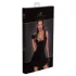 Noir - Ruffled Mini Dress (Black) - L