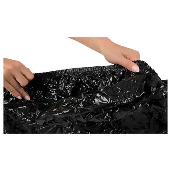 Black Glossy Fitted Sheet - 160x200cm