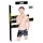 Black Level - Men's Vinyl Shorts with Side Pockets (Black)
