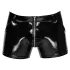 Black Level - Men's Vinyl Shorts with Side Pockets (Black) - 2XL