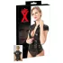 Late X zipped short-sleeve women’s top (black) - S