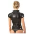 Late X zipped short-sleeve women’s top (black) - 2XL