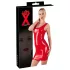 Latex sleeveless latex mini dress (red)