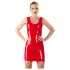 Latex sleeveless latex mini dress (red)