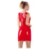 Latex sleeveless latex mini dress (red)