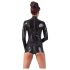LATEX - Open-Front Long Sleeve Short Jumpsuit (Black) - L