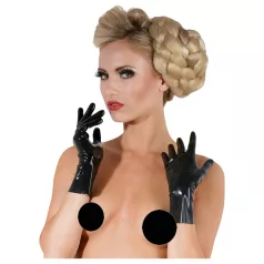 Latex short unisex gloves (black) - L