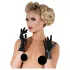 LATEX - Short, Unisex Gloves (Black) - L