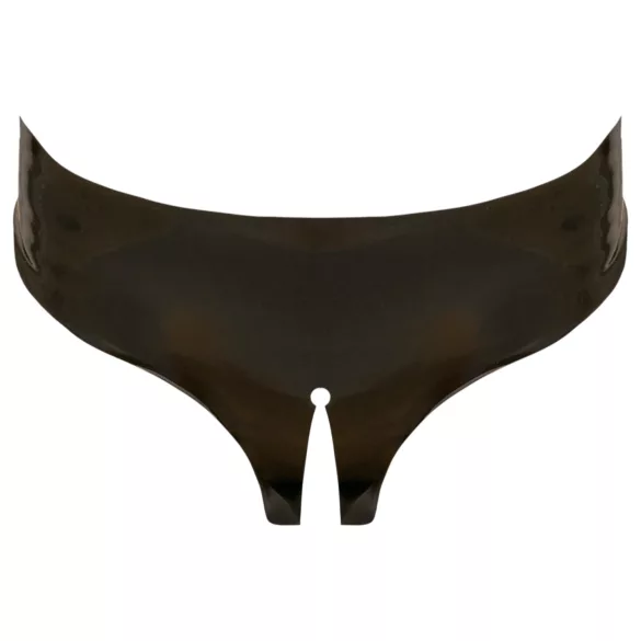 LATEX - Open-Crotch Women's Panties - Black (S-L)