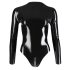 Latex Long-Sleeve Women's Bodysuit (Black)
