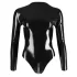 Latex long-sleeved women’s bodysuit (black) - M
