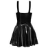 LATEX - Mini Dress with Ruffled Skirt (Black) - XL