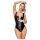 LATEX - Full Zip Latex Bodysuit (Black) - M